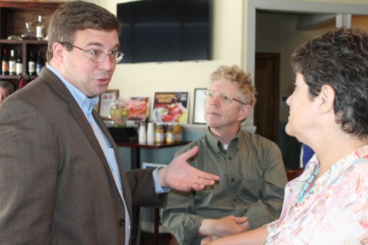 “I’m running because we need to beat Lee Zeldin,” David Calone said Saturday. Photo: Denise Civiletti. 
